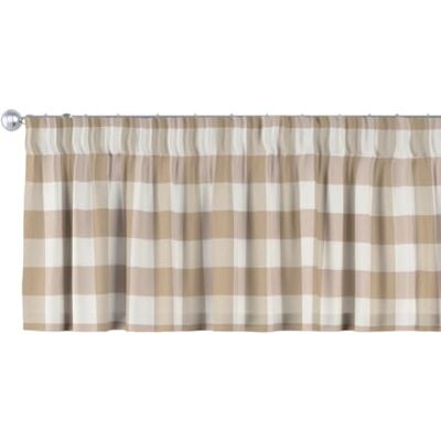 Unknown - Lambrekin on shirred tape - beige - 130x40 cm - Valance Unknown - Lambrekin on shirred tape - beige - 130x40 cm - Valance