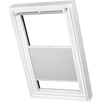Ventanara ® Dachfenster Waben Plissee ohne Bohren passend für Velux Fenster Plisseerollo Faltrollo verspannt Klebemontage (M10, Grau Verdunkelnd) Ventanara ® Dachfenster Waben Plissee ohne Bohren passend für Velux Fenster Plisseerollo Faltrollo verspannt Klebemontage (M10, Grau Verdunkelnd)