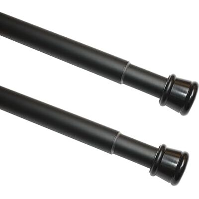 Gardinia 2er-Set Spannstange, Metall-Stange, Ausziehbar, Gardinenstange ohne Bohren und Schrauben, Ø 23/26 mm, Länge 90-140 cm BZW. 130-220 cm, Schwarz-matt Gardinia 2er-Set Spannstange, Metall-Stange, Ausziehbar, Gardinenstange ohne Bohren und Schrauben, Ø 23/26 mm, Länge 90-140 cm BZW. 130-220 cm, Schwarz-matt