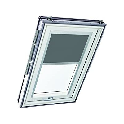 Roto Original Rollo Exclusiv ZRE für Dachfenster Führungsschiene Silber Tageslichtrollo Baureihe Designo R6/R8, i8 und Classic 64/84 Größe 065/140 06/14 Stofffarbe Dunkelgrau Roto Original Rollo Exclusiv ZRE für Dachfenster Führungsschiene Silber Tageslichtrollo Baureihe Designo R6/R8, i8 und Classic 64/84 Größe 065/140 06/14 Stofffarbe Dunkelgrau