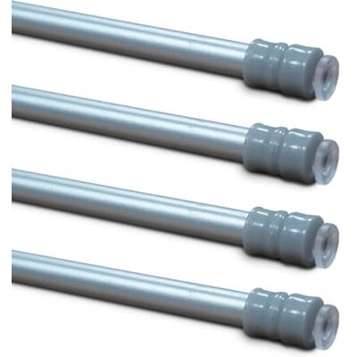 BEAUTEX Klemmstange ausdrehbar mit Saugknopf für Fenster Gardine Länge wählbar, 80-120 cm Silber (1 Stück) BEAUTEX Klemmstange ausdrehbar mit Saugknopf für Fenster Gardine Länge wählbar, 80-120 cm Silber (1 Stück)