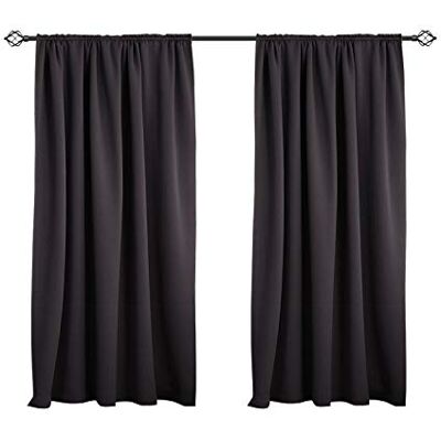 WOLTU Verdunklungsvorhänge mit Kräuselband Blickdicht 135x175cm Anthrazit 2er Set, 250g/m² schwere Gardinen mit Sichtschutz, Thermovorhang für Wohnzimmer und Schlafzimmer, Länge 245 cm WOLTU Verdunklungsvorhänge mit Kräuselband Blickdicht 135x175cm Anthrazit 2er Set, 250g/m² schwere Gardinen mit Sichtschutz, Thermovorhang für Wohnzimmer und Schlafzimmer, Länge 245 cm