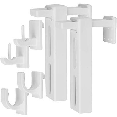 Bestlivings 2er Pack Klemmträger Set Universal (Weiß) zur Befestigung von Gardinenstangen, Gardinen, Vorhänge/inkl. und Montageanleitung zur problemlosen Anbringung Bestlivings 2er Pack Klemmträger Set Universal (Weiß) zur Befestigung von Gardinenstangen, Gardinen, Vorhänge/inkl. und Montageanleitung zur problemlosen Anbringung