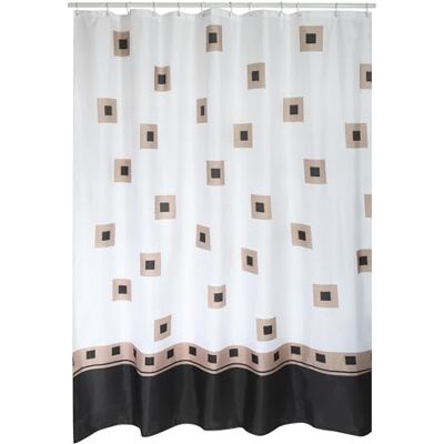 MSV Anti-Schimmel Duschvorhang Anti-Bakteriell, waschbar, wasserdicht, Polyester, 180x200cm Hoto Weiß Braun MSV Anti-Schimmel Duschvorhang Anti-Bakteriell, waschbar, wasserdicht, Polyester, 180x200cm Hoto Weiß Braun