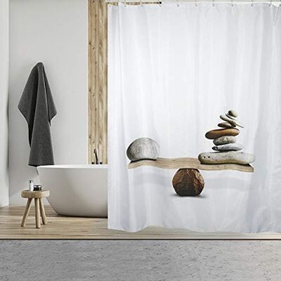 MSV Weiß Polyester Duschvorhang - 180x200cm - Duschvorhang MSV Weiß Polyester Duschvorhang - 180x200cm - Duschvorhang