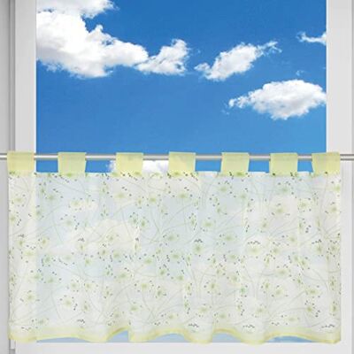 Bestlivings Bistrogardine Angie mit Schlaufenaufhängung (45 x 120 cm), transparente Uni Scheibengardine, dekorativer Vorhang in vielen versch. Farben: Pusteblume Bestlivings Bistrogardine Angie mit Schlaufenaufhängung (45 x 120 cm), transparente Uni Scheibengardine, dekorativer Vorhang in vielen versch. Farben: Pusteblume