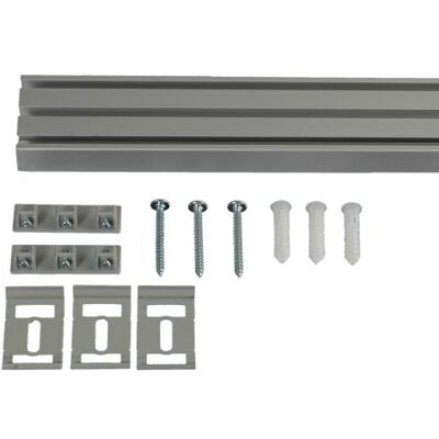Liedeco Vorhangschiene 3-läufig für Vorhänge, Schiebevorhang Aluminium L 270 cm Liedeco Vorhangschiene 3-läufig für Vorhänge, Schiebevorhang Aluminium L 270 cm