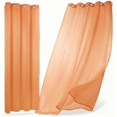 BEAUTEX Gardine Dolly, 2er-Set Ösenschals, 140x240, Orange LICHTDURCHLÄSSIG & DEKORATIV – Luftiger Fensterschmuck für Wohn- und Schlafräume, mit sanftem Sichtschutz bei Tageslicht. BEAUTEX Gardine Dolly, 2er-Set Ösenschals, 140x240, Orange LICHTDURCHLÄSSIG & DEKORATIV – Luftiger Fensterschmuck für Wohn- und Schlafräume, mit sanftem Sichtschutz bei Tageslicht.