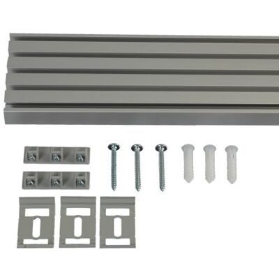 Liedeco Vorhangschiene 5-läufig für Vorhänge, Schiebevorhang Aluminium L 220 cm Liedeco Vorhangschiene 5-läufig für Vorhänge, Schiebevorhang Aluminium L 220 cm
