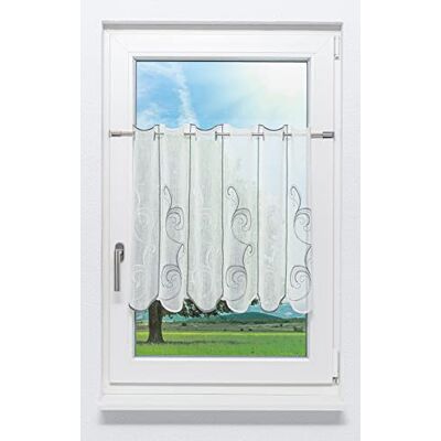 LYSEL Scheibengardine Ornamente (Bx H) 80cm * 60cm grau/grau-weiß LYSEL Scheibengardine Ornamente (Bx H) 80cm * 60cm grau/grau-weiß