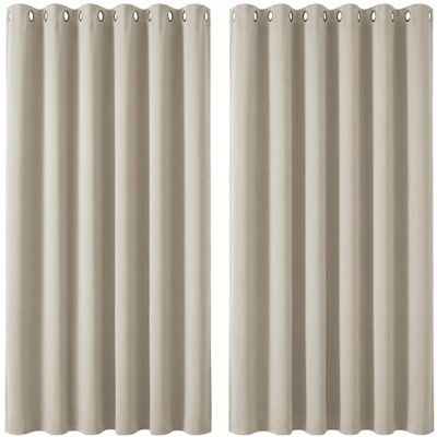 Deconovo Vorhänge Verdunkelnd Thermovorhang Hitzeschutz Curtain Creme 2er Set, H229 x B229 cm, Thermo Vorhänge, Schlafzimmer Gardinen, Wohnzimmer Vorhang, für Thermal Curtains, Sichtschutz Deconovo Vorhänge Verdunkelnd Thermovorhang Hitzeschutz Curtain Creme 2er Set, H229 x B229 cm, Thermo Vorhänge, Schlafzimmer Gardinen, Wohnzimmer Vorhang, für Thermal Curtains, Sichtschutz