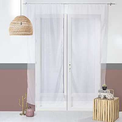 Enjoy Home Vorhänge, Weiß, 90 x 160 cm, Gardinenstange, 100% Polyester, sandgestrahlt, sandgestrahlt, 2 Stück Enjoy Home Vorhänge, Weiß, 90 x 160 cm, Gardinenstange, 100% Polyester, sandgestrahlt, sandgestrahlt, 2 Stück