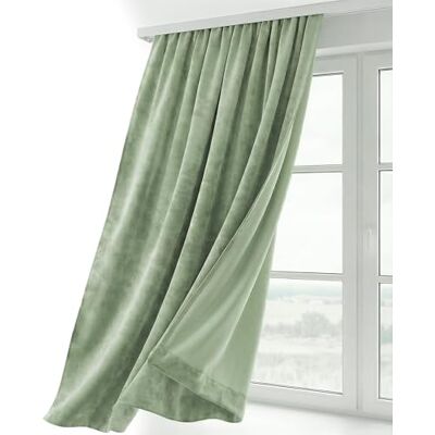 BEAUTEX Samt Vorhang Kräuselband U-Band Gardine Velvet abdunkelnd und Blickdicht, 140x225 cm (Breite 140 cm, Höhe 225 cm, Hellgrün) Weicher Velvet-Samt, blickdicht, lichtmindernd, pflegeleicht, viele Farben und Größen BEAUTEX Samt Vorhang Kräuselband U-Band Gardine Velvet abdunkelnd und Blickdicht, 140x225 cm (Breite 140 cm, Höhe 225 cm, Hellgrün) Weicher Velvet-Samt, blickdicht, lichtmindernd, pflegeleicht, viele Farben und Größen