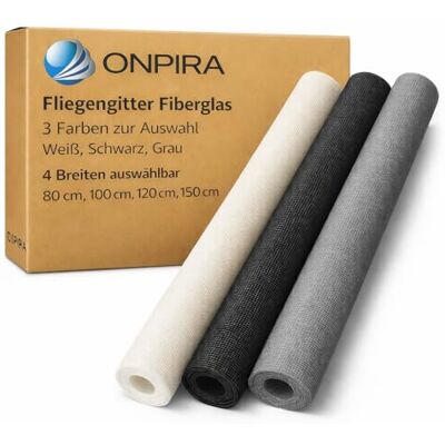 ONPIRA ® Fliegengitter Fliegennetz aus Fiberglas in Schwarz Insektenschutz, Fensterfliegengitter, Fensterfliegennetz, Insektenschutz Balkon Größe 120x500cm (120 x 500 cm, schwarz) ONPIRA ® Fliegengitter Fliegennetz aus Fiberglas in Schwarz Insektenschutz, Fensterfliegengitter, Fensterfliegennetz, Insektenschutz Balkon Größe 120x500cm (120 x 500 cm, schwarz)