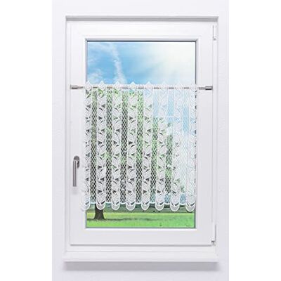 Plauener Spitze Scheibengardine Blättergirlande #1W (Bx H) 60cm * 90cm weiß Plauener Spitze Scheibengardine Blättergirlande #1W (Bx H) 60cm * 90cm weiß