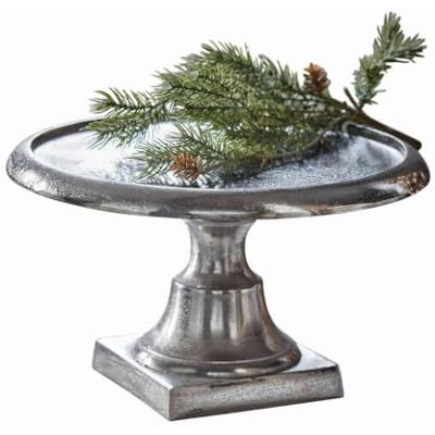 Loberon Etagere Maelora, Silber Antiksilber-Finish, Strukturiertes Aluguss, Glanzvolle Bühne für Deko Loberon Etagere Maelora, Silber Antiksilber-Finish, Strukturiertes Aluguss, Glanzvolle Bühne für Deko