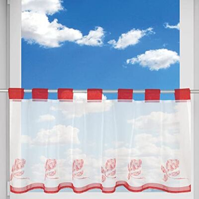 Bestlivings Bistrogardine Angie mit Schlaufenaufhängung (45 x 120 cm), transparente Uni Scheibengardine, dekorativer Vorhang in vielen versch. Farben: Rose Bestlivings Bistrogardine Angie mit Schlaufenaufhängung (45 x 120 cm), transparente Uni Scheibengardine, dekorativer Vorhang in vielen versch. Farben: Rose