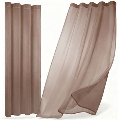 BEAUTEX Gardine Dolly, Kräuselband, 2er-Set, 140x250, Taupe LICHTDURCHLÄSSIG & DEKORATIV – Luftiger Fensterschmuck für Wohn- und Schlafräume, mit sanftem Sichtschutz bei Tageslicht. BEAUTEX Gardine Dolly, Kräuselband, 2er-Set, 140x250, Taupe LICHTDURCHLÄSSIG & DEKORATIV – Luftiger Fensterschmuck für Wohn- und Schlafräume, mit sanftem Sichtschutz bei Tageslicht.