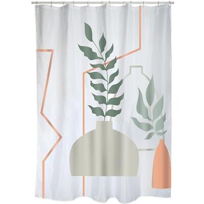 Spirella Duschvorhang aus Polyester Mehrfarbig 180x200cm Design Kenzi Elegant und Praktisch für Ihr Badezimmer, Wasserabweisend und Pflegeleicht, Multicolor, 180 x 200 cm Spirella Duschvorhang aus Polyester Mehrfarbig 180x200cm Design Kenzi Elegant und Praktisch für Ihr Badezimmer, Wasserabweisend und Pflegeleicht, Multicolor, 180 x 200 cm