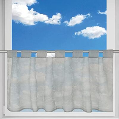 Bestlivings Bistrogardine Angie mit Schlaufenaufhängung (45 x 120 cm), transparente Uni Scheibengardine, dekorativer Vorhang in vielen versch. Farben: Grau Bestlivings Bistrogardine Angie mit Schlaufenaufhängung (45 x 120 cm), transparente Uni Scheibengardine, dekorativer Vorhang in vielen versch. Farben: Grau