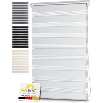 Sol Royal Doppelrollo Klemmfix ohne Bohren Fensterrollo für Innen Rollos 75x150cm 75cm breit Weiß Sicht & Sonnenschutz Duo Rollo Fenster Balkontür Verdunkelungsrollo Seitenzugrollo Duorollo DL2 Sol Royal Doppelrollo Klemmfix ohne Bohren Fensterrollo für Innen Rollos 75x150cm 75cm breit Weiß Sicht & Sonnenschutz Duo Rollo Fenster Balkontür Verdunkelungsrollo Seitenzugrollo Duorollo DL2