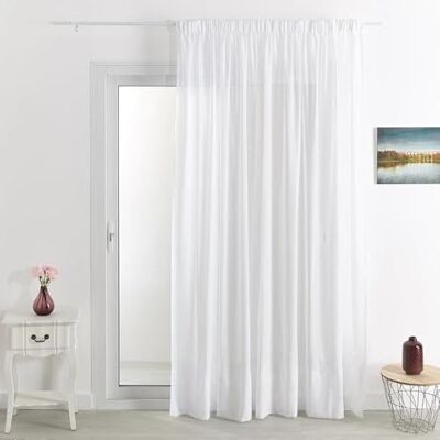 Homemaison Gardine, feuerfest, feuerfest, weiß, 300 x 260 cm, Kräuselband, verstärkte Sicherheit, fertig zum Aufhängen Homemaison Gardine, feuerfest, feuerfest, weiß, 300 x 260 cm, Kräuselband, verstärkte Sicherheit, fertig zum Aufhängen