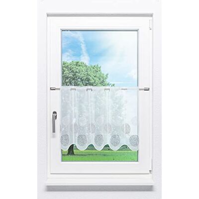 LYSEL Scheibengardine Kringel Muster (Bx H) 64cm * 45cm Braun/grau-braun LYSEL Scheibengardine Kringel Muster (Bx H) 64cm * 45cm Braun/grau-braun