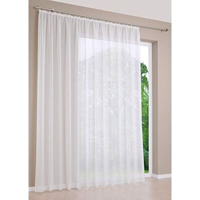 deco home Gardinen Store Voile Vorhang mit Kräuselband, transparent Creme, in verschiedenen Größen 300 x 200 cm deco home Gardinen Store Voile Vorhang mit Kräuselband, transparent Creme, in verschiedenen Größen 300 x 200 cm