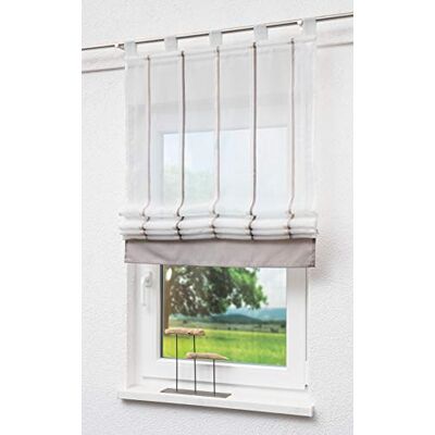 LYSEL Raffrollo/Raffgardine Tavira (BxH) 80cm * 140cm beigebraun LYSEL Raffrollo/Raffgardine Tavira (BxH) 80cm * 140cm beigebraun