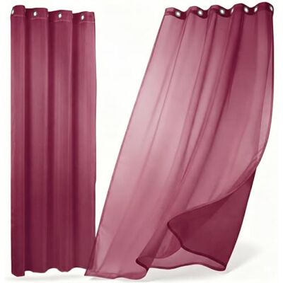 BEAUTEX Gardine Dolly, 2er-Set Ösenschals, 140x240, Bordeaux LICHTDURCHLÄSSIG & DEKORATIV – Luftiger Fensterschmuck für Wohn- und Schlafräume, mit sanftem Sichtschutz bei Tageslicht. BEAUTEX Gardine Dolly, 2er-Set Ösenschals, 140x240, Bordeaux LICHTDURCHLÄSSIG & DEKORATIV – Luftiger Fensterschmuck für Wohn- und Schlafräume, mit sanftem Sichtschutz bei Tageslicht.