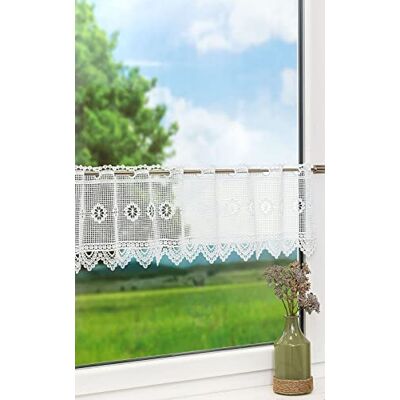 LYSEL Scheibengardine Rustika (Bx H) 110cm * 23cm Weiß/weiß LYSEL Scheibengardine Rustika (Bx H) 110cm * 23cm Weiß/weiß