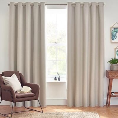 furn. Dawn Textured Blackout Ösenschals Thermisch Gefüttertes Paar (Leinen, Breite 168 x Länge 137cm) furn. Dawn Textured Blackout Ösenschals Thermisch Gefüttertes Paar (Leinen, Breite 168 x Länge 137cm)