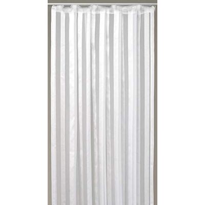 Arsvita Dekoschal Gardine Vorhang Streifen halbtransparent Auswahl: Universalband 140x 145cm weiß perlweiß Arsvita Dekoschal Gardine Vorhang Streifen halbtransparent Auswahl: Universalband 140x 145cm weiß perlweiß