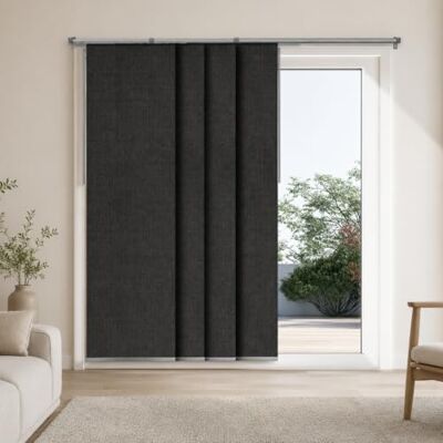 Chicology Verstellbare Schiebepaneele, perfekte vertikale Jalousien für große Fenster, offene Räume plus Raumteiler, zuschneidbare Länge, Schienenbreite x 243,8 cm Höhe, Ballsaal Grau (Lichtfilterung) Chicology Verstellbare Schiebepaneele, perfekte vertikale Jalousien für große Fenster, offene Räume plus Raumteiler, zuschneidbare Länge, Schienenbreite x 243,8 cm Höhe, Ballsaal Grau (Lichtfilterung)