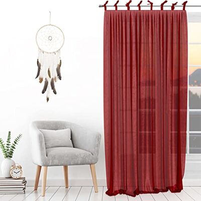 Soleil d'ocre , Spirit Voile-Gardine à Bindebänder, Orange, 140x250 cm Soleil d'ocre , Spirit Voile-Gardine à Bindebänder, Orange, 140x250 cm