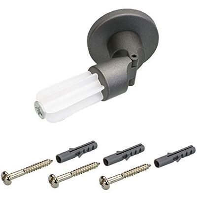 Liedeco Träger für Gardinenstangen Dachschräge ø 20 mm 1 Stück anthrazit Liedeco Träger für Gardinenstangen Dachschräge ø 20 mm 1 Stück anthrazit