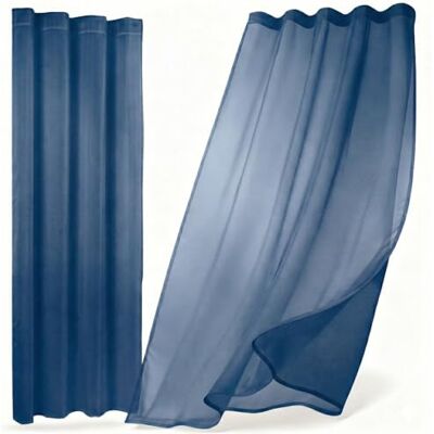 BEAUTEX Gardine Dolly, Kräuselband, 2er-Set, 140x250, Marine LICHTDURCHLÄSSIG & DEKORATIV – Luftiger Fensterschmuck für Wohn- und Schlafräume, mit sanftem Sichtschutz bei Tageslicht. BEAUTEX Gardine Dolly, Kräuselband, 2er-Set, 140x250, Marine LICHTDURCHLÄSSIG & DEKORATIV – Luftiger Fensterschmuck für Wohn- und Schlafräume, mit sanftem Sichtschutz bei Tageslicht.