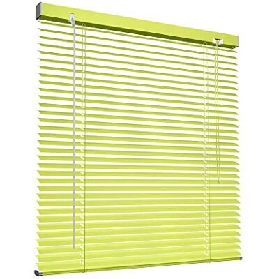 Victoria Aluminium Jalousie 25mm, 80 x 130 cm, gelb Feuchtigkeitsbeständige Innenjalousie, Schraub-/Klemmmontage ohne Bohren inkl. Klemmclips Victoria Aluminium Jalousie 25mm, 80 x 130 cm, gelb Feuchtigkeitsbeständige Innenjalousie, Schraub-/Klemmmontage ohne Bohren inkl. Klemmclips
