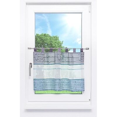 LYSEL Scheibengardine Hermina (Bx H) 140cm * 50cm Blau/Petrol LYSEL Scheibengardine Hermina (Bx H) 140cm * 50cm Blau/Petrol