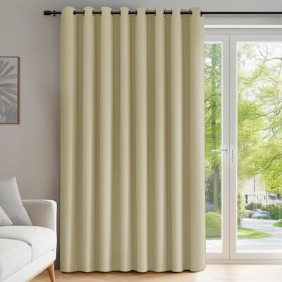 Deconovo Verdunklungsvorhänge mit Ösen UV-Schutz Deko Vorhang Beige 1 Stück, H242 x B254 cm, Blickdichte Gardinen, Thermovorhang Kälteschutz, Ösenschal, Sichtschutz, Blackout Curtains,UV-Schutz Deconovo Verdunklungsvorhänge mit Ösen UV-Schutz Deko Vorhang Beige 1 Stück, H242 x B254 cm, Blickdichte Gardinen, Thermovorhang Kälteschutz, Ösenschal, Sichtschutz, Blackout Curtains,UV-Schutz