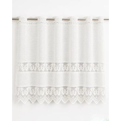HOME WOHNIDEEN Caféhaus FJÄRIL mit Schmetterlingen – Elegante Jacquard Kurzstore mit Stangenlöchern HOME WOHNIDEEN Caféhaus FJÄRIL mit Schmetterlingen – Elegante Jacquard Kurzstore mit Stangenlöchern