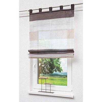 LYSEL Raffrollo/Raffgardine Evora (BxH) 60cm * 130cm braunbeige LYSEL Raffrollo/Raffgardine Evora (BxH) 60cm * 130cm braunbeige