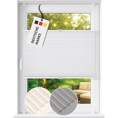 Rapid Teck Plissee ohne Bohren Plissee lichtdurchlässig 80cm x 130cm Weiß als Sicht- und Sonnenschutz Klemmfix Fenster Plissees innen ohne Bohren – einfache Montage inkl. Zubehör Rapid Teck Plissee ohne Bohren Plissee lichtdurchlässig 80cm x 130cm Weiß als Sicht- und Sonnenschutz Klemmfix Fenster Plissees innen ohne Bohren – einfache Montage inkl. Zubehör