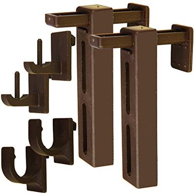 Bestlivings 3er Pack Klemmträger Set Universal (Braun) zur Befestigung von Gardinenstangen, Gardinen, Vorhänge/inkl. und Montageanleitung zur problemlosen Anbringung Bestlivings 3er Pack Klemmträger Set Universal (Braun) zur Befestigung von Gardinenstangen, Gardinen, Vorhänge/inkl. und Montageanleitung zur problemlosen Anbringung