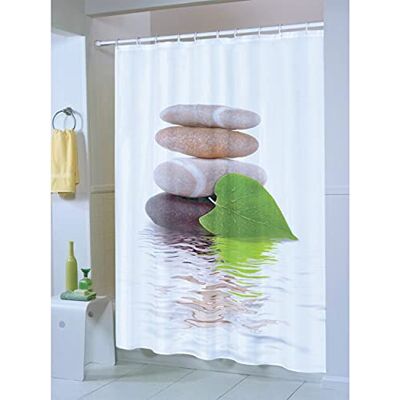 MSV Anti-Schimmel Duschvorhang Anti-Bakteriell, waschbar, wasserdicht, Polyester, 180x200cm Lingga Weiß MSV Anti-Schimmel Duschvorhang Anti-Bakteriell, waschbar, wasserdicht, Polyester, 180x200cm Lingga Weiß