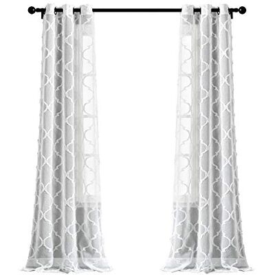 Lush Decor Avon 16T004777 Fenstervorhang, 213,4 x 96,5 cm, Weiß Lush Decor Avon 16T004777 Fenstervorhang, 213,4 x 96,5 cm, Weiß