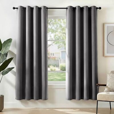 Deconovo Vorhang Blickdicht mit Ösen Übergardinen Thermovorhang Hellgrau 2er Set, H180 x B140 cm, Vorhang mit Ösen, lichthemmend, Wärmeisolierend und gut passend für moderne Wohn- und Schlafzimmer Deconovo Vorhang Blickdicht mit Ösen Übergardinen Thermovorhang Hellgrau 2er Set, H180 x B140 cm, Vorhang mit Ösen, lichthemmend, Wärmeisolierend und gut passend für moderne Wohn- und Schlafzimmer
