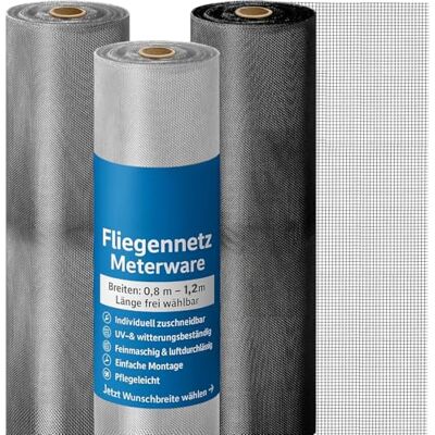 ONPIRA ® Fliegennetz Metall Meterware 80cm Breite aus Aluminium – Fliegengitter Insektenschutz Mückenschutz Moskitonetz Katzensicher Drahtgewebe robust langlebig für Fenster Tür Balkon Terrasse ONPIRA ® Fliegennetz Metall Meterware 80cm Breite aus Aluminium – Fliegengitter Insektenschutz Mückenschutz Moskitonetz Katzensicher Drahtgewebe robust langlebig für Fenster Tür Balkon Terrasse