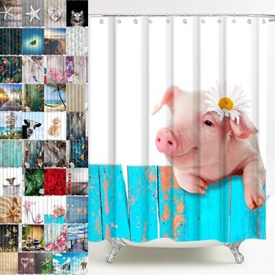 Sanilo Duschvorhang, viele schöne Duschvorhänge zur Auswahl, hochwertige Qualität, inkl. 12 Ringe, wasserdicht, Anti-Schimmel-Effekt (Schwein) Sanilo Duschvorhang, viele schöne Duschvorhänge zur Auswahl, hochwertige Qualität, inkl. 12 Ringe, wasserdicht, Anti-Schimmel-Effekt (Schwein)