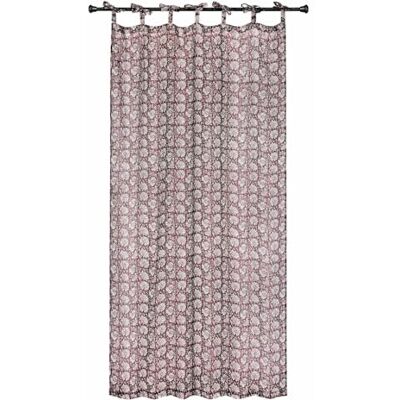 Loberon Gardine Jouvenay, Bordeaux Feiner Blumenprint Dekorative Bindebänder Natürlicher Charakter Vorhang Sichtschutz Leinen Loberon Gardine Jouvenay, Bordeaux Feiner Blumenprint Dekorative Bindebänder Natürlicher Charakter Vorhang Sichtschutz Leinen
